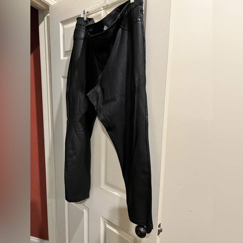 Faux leather celebrity pink size 22 pants. Worn once.  Excellent condition
